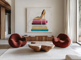 Paris Style II Marble Sq by Marco Fabiano. Shown as extra-large giant wall art in a modern living room. Available as an archival giclee rolled canvas, fine art paper, or poster print. SKU 69129a.