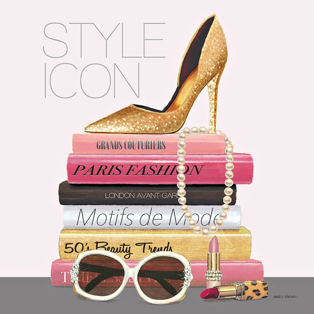 Paris Style II Sq Gold and Black by Marco Fabiano. SKU 18849a. Archival Giclee Fine art print for wall decor.