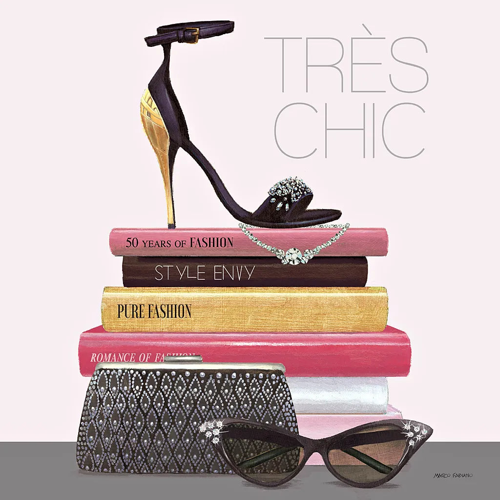 Paris Style III Sq Gold and Black by Marco Fabiano. SKU 18850a. Archival Giclee Fine art print for wall decor.