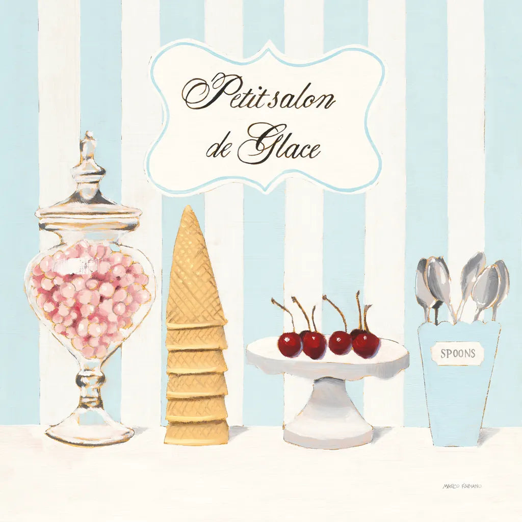 Parlour Shoppe Petit Salon de Glace Square by Marco Fabiano. SKU 32649a. Archival Giclee Fine art print for wall decor.