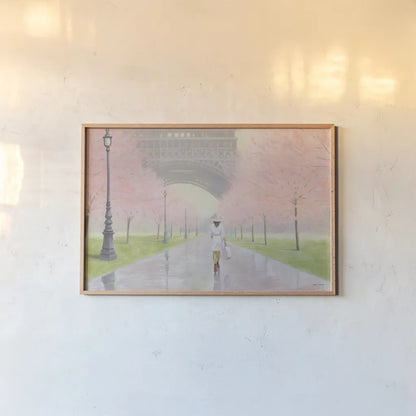 Printemps a Paris I by Marco Fabiano. shown as a paper print in a natural frame. Available as a archival giclee rolled canvas, fine art paper, or poster print. SKU 56478i.