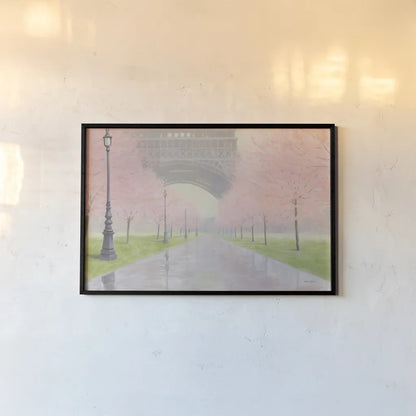 Printemps a Paris I v2 by Marco Fabiano. shown as a paper print in a black flame. Available as a archival giclee rolled canvas, fine art paper, or poster print. SKU 58298i.