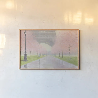 Printemps a Paris I v2 by Marco Fabiano. shown as a paper print in a natural frame. Available as a archival giclee rolled canvas, fine art paper, or poster print. SKU 58298i.
