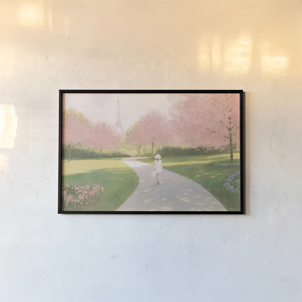 Printemps a Paris II by Marco Fabiano. shown as a paper print in a black flame. Available as a archival giclee rolled canvas, fine art paper, or poster print. SKU 56479i.