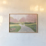 Printemps a Paris II by Marco Fabiano. shown as a paper print in a natural frame. Available as a archival giclee rolled canvas, fine art paper, or poster print. SKU 56479i.