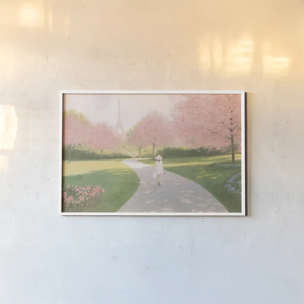 Printemps a Paris II by Marco Fabiano. shown as a paper print in a white frame. Available as a archival giclee rolled canvas, fine art paper, or poster print. SKU 56479i.