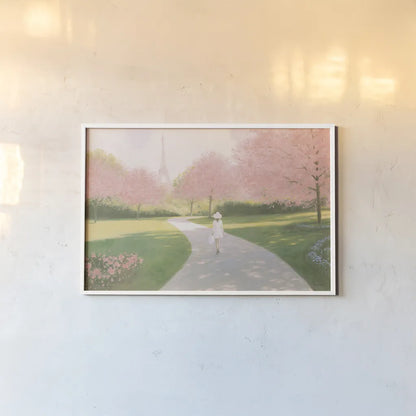 Printemps a Paris II by Marco Fabiano. shown as a paper print in a white frame. Available as a archival giclee rolled canvas, fine art paper, or poster print. SKU 56479i.