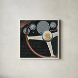 RPM I Route 66 Words by Marco Fabiano. Shown in a crisp white glass frame for a clean and minimalist style. Available as an archival giclee rolled canvas, fine art paper, or poster print. SKU 32940a.