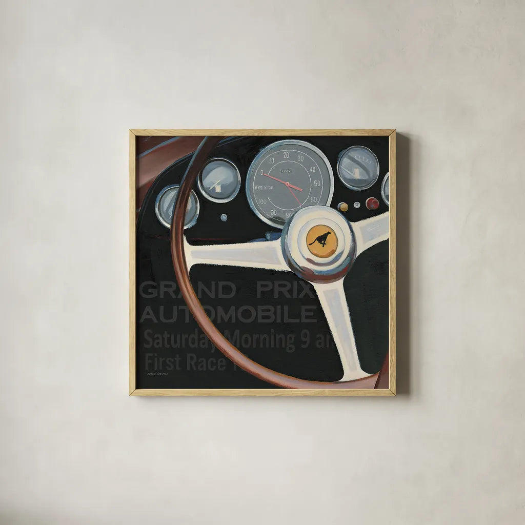 RPM I with Words by Marco Fabiano. Shown in a natural wood glass frame for a timeless modern aesthetic. Available as an archival giclee rolled canvas, fine art paper, or poster print. SKU 16423a.