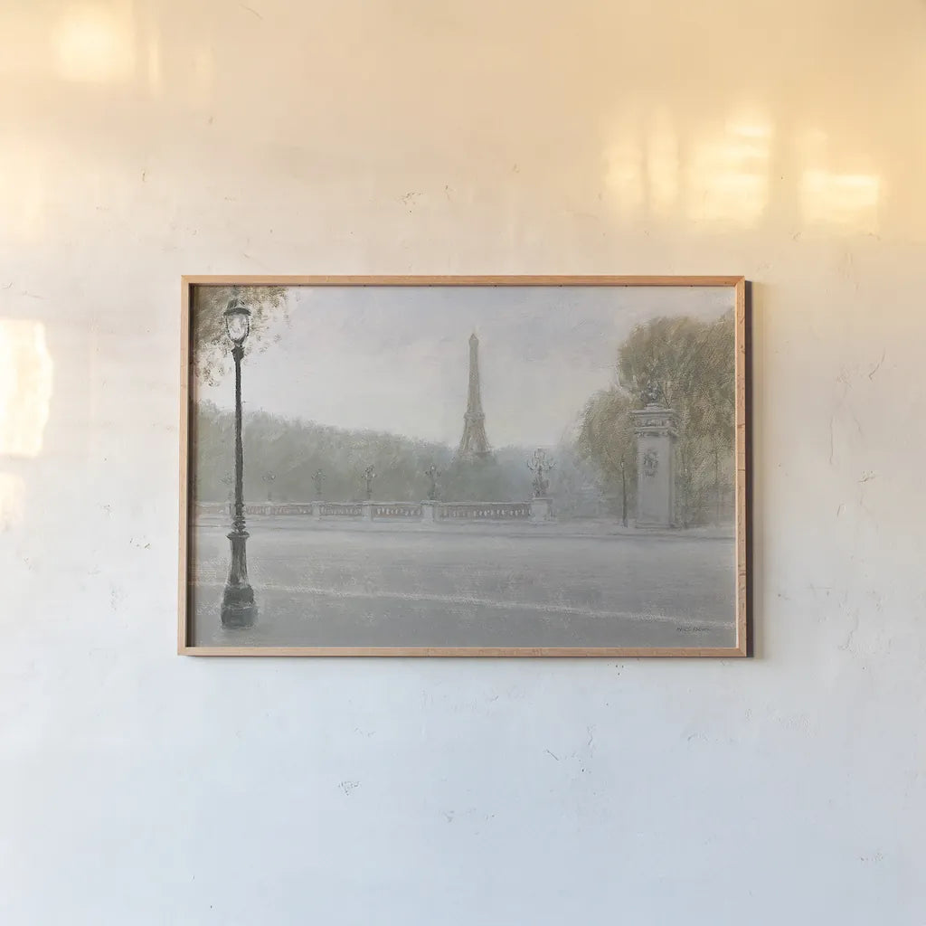 Ride in Paris IV by Marco Fabiano. shown as a paper print in a natural frame. Available as a archival giclee rolled canvas, fine art paper, or poster print. SKU 32924i.