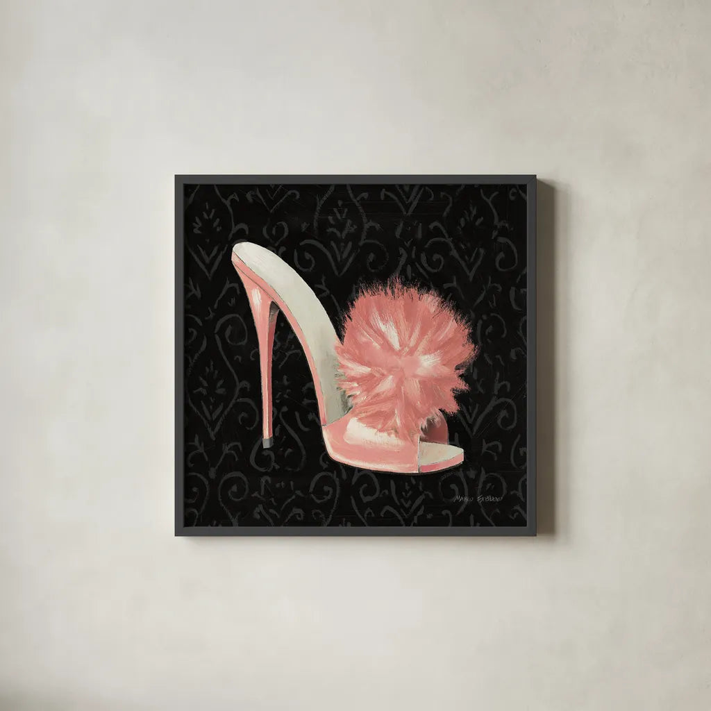 Samanthas Boudoir I by Marco Fabiano. Shown in a sleek black glass frame for a contemporary gallery look. Available as an archival giclee rolled canvas, fine art paper, or poster print. SKU 10746a.