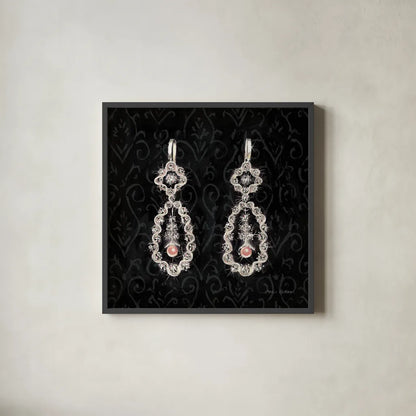 Samanthas Boudoir IV by Marco Fabiano. Shown in a sleek black glass frame for a contemporary gallery look. Available as an archival giclee rolled canvas, fine art paper, or poster print. SKU 10749a.