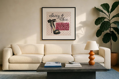 Simply Splendid I by Marco Fabiano. Displayed in a glass frame with matte in a clean modern living room. Available as an archival giclee rolled canvas, fine art paper, or poster print. SKU 46468a.