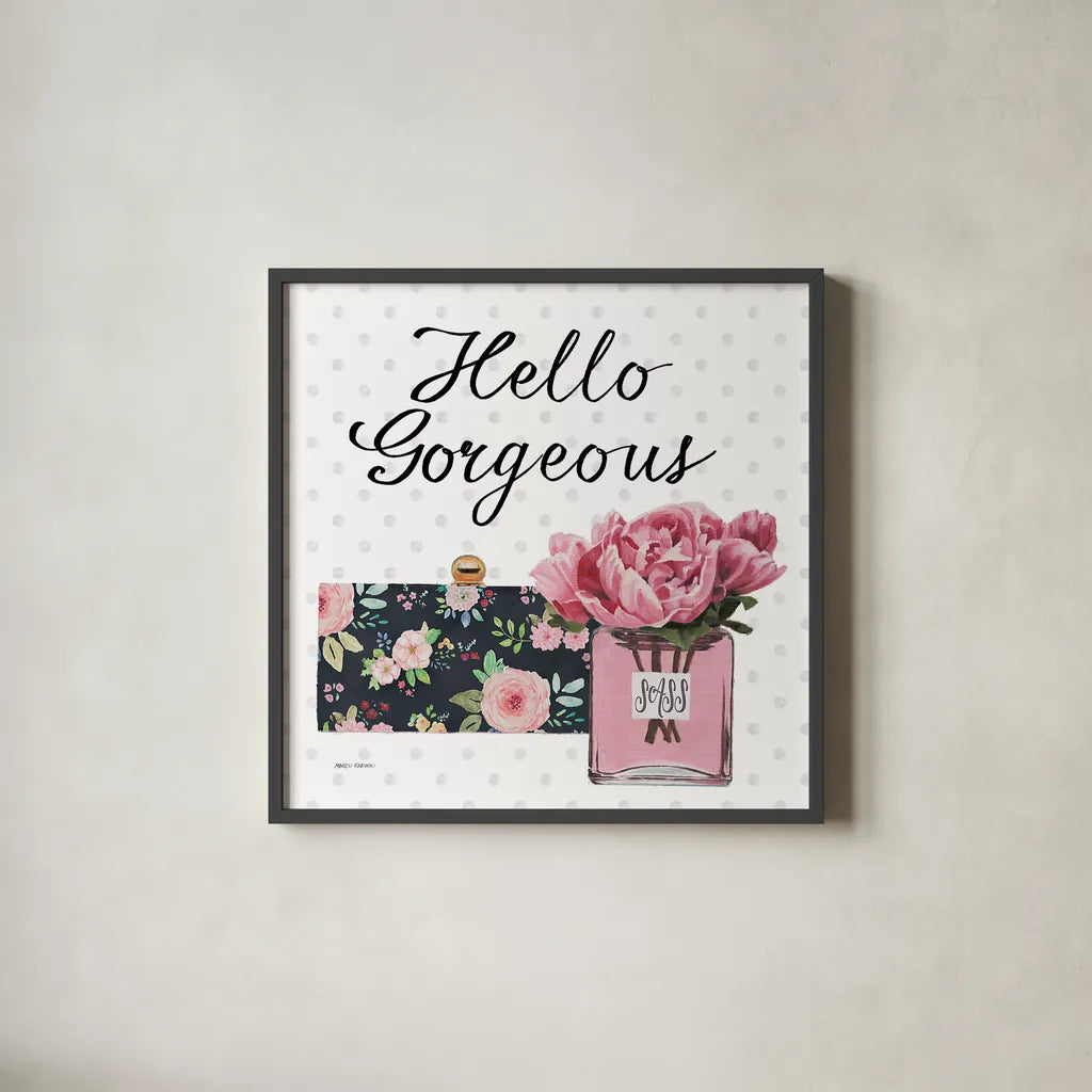 Simply Splendid IV by Marco Fabiano. Shown in a sleek black glass frame for a contemporary gallery look. Available as an archival giclee rolled canvas, fine art paper, or poster print. SKU 46471a.