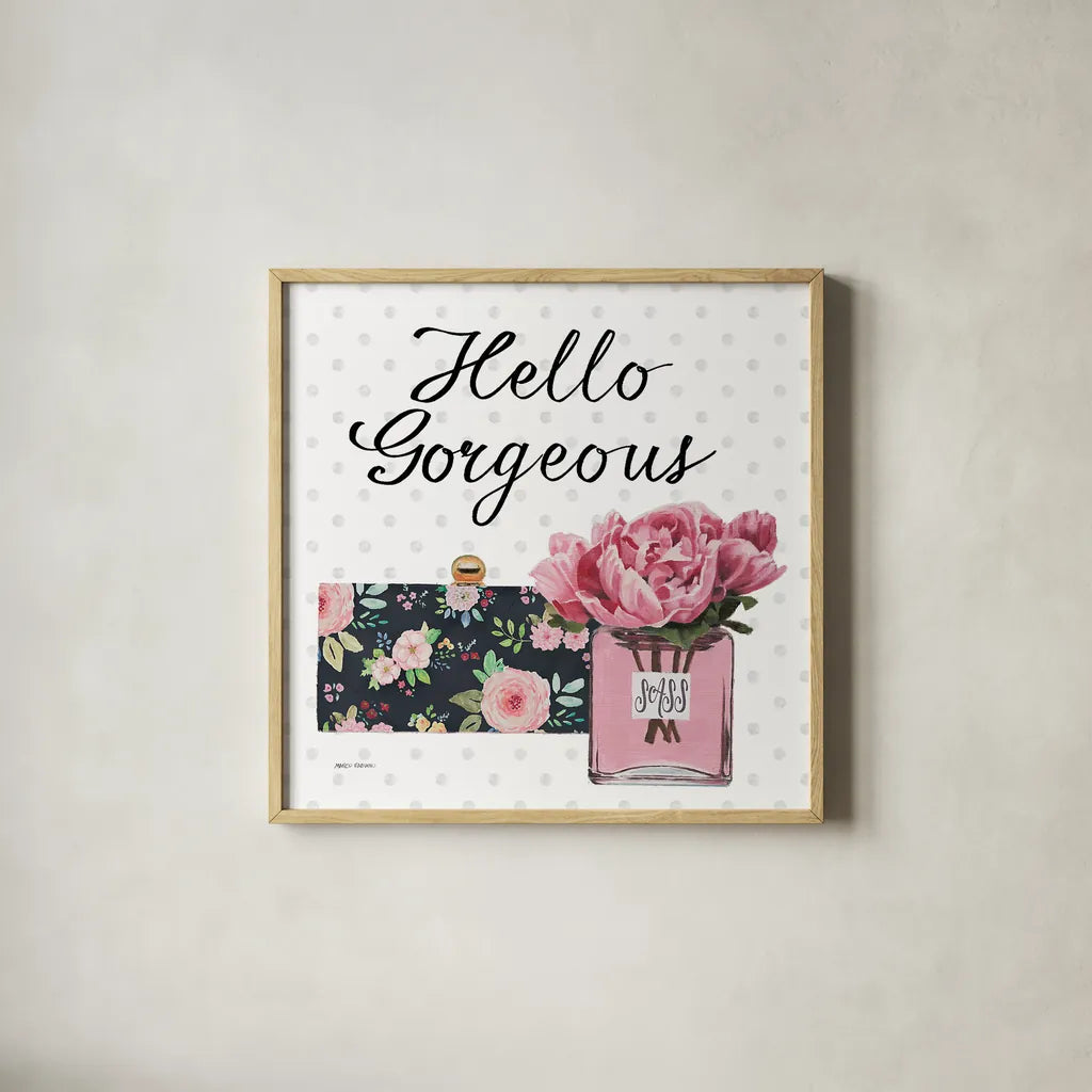 Simply Splendid IV by Marco Fabiano. Shown in a natural wood glass frame for a timeless modern aesthetic. Available as an archival giclee rolled canvas, fine art paper, or poster print. SKU 46471a.