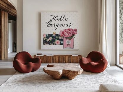 Simply Splendid IV by Marco Fabiano. Shown as extra-large giant wall art in a modern living room. Available as an archival giclee rolled canvas, fine art paper, or poster print. SKU 46471a.