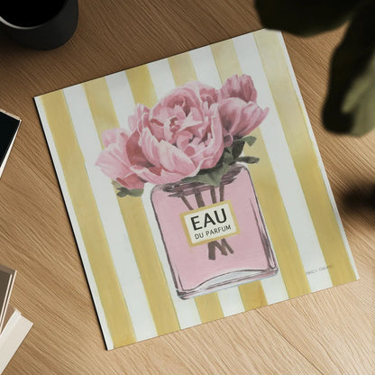 Simply Splendid Perfume by Marco Fabiano. Shown as a detailed flat fine art print, highlighting archival giclee quality. Available as an archival giclee rolled canvas, fine art paper, or poster print. SKU 69126a.