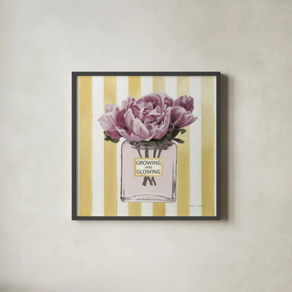 Simply Splendid Perfume v2 by Marco Fabiano. Shown in a sleek black glass frame for a contemporary gallery look. Available as an archival giclee rolled canvas, fine art paper, or poster print. SKU 99188a.