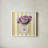 Simply Splendid Perfume v2 by Marco Fabiano. Shown in a crisp white glass frame for a clean and minimalist style. Available as an archival giclee rolled canvas, fine art paper, or poster print. SKU 99188a.