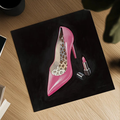 The Pink Shoe II Crop by Marco Fabiano. Shown as a detailed flat fine art print, highlighting archival giclee quality. Available as an archival giclee rolled canvas, fine art paper, or poster print. SKU 59165a.