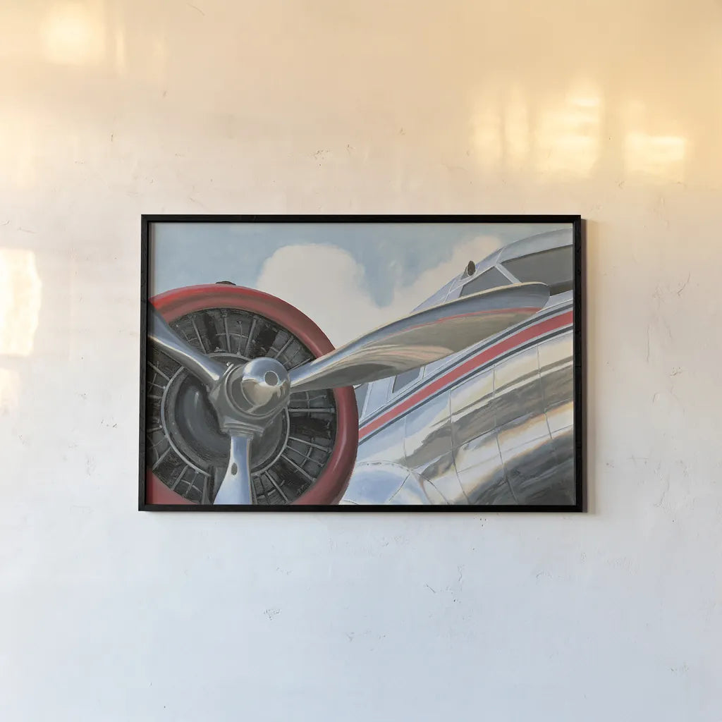 Travel by Air I v2 No Words by Marco Fabiano. shown as a paper print in a black flame. Available as a archival giclee rolled canvas, fine art paper, or poster print. SKU 33821i.