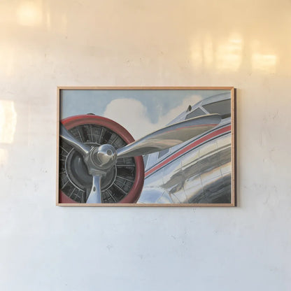 Travel by Air I v2 No Words by Marco Fabiano. shown as a paper print in a natural frame. Available as a archival giclee rolled canvas, fine art paper, or poster print. SKU 33821i.