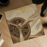 Travel by Air II Sepia No Words by Marco Fabiano. Shown as a detailed flat fine art print, highlighting archival giclee quality. Available as an archival giclee rolled canvas, fine art paper, or poster print. SKU 33822a.