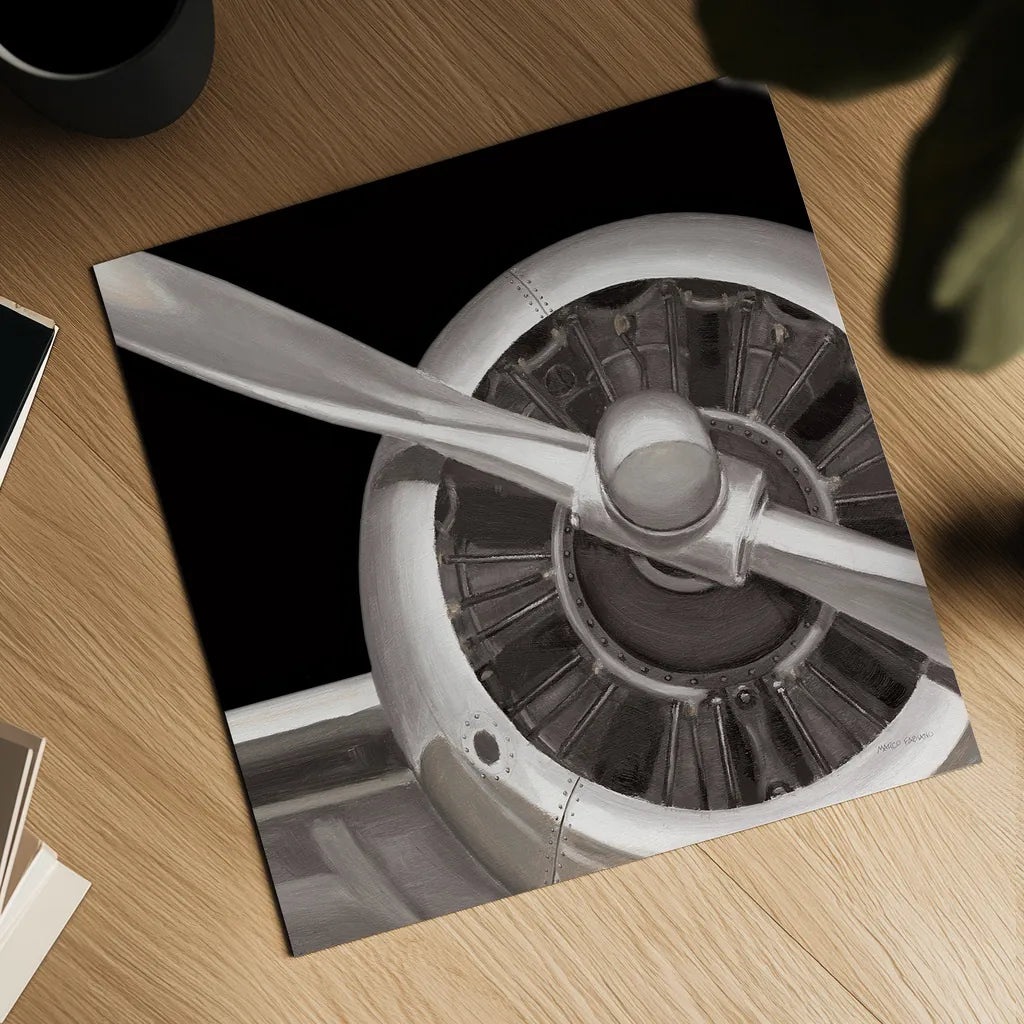 Travel by Air III Dark by Marco Fabiano. Shown as a detailed flat fine art print, highlighting archival giclee quality. Available as an archival giclee rolled canvas, fine art paper, or poster print. SKU 14267a.