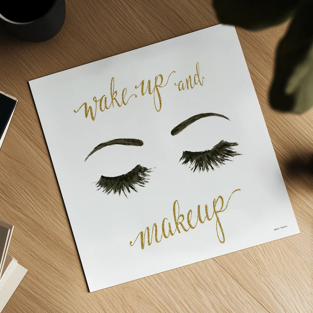 Wake Up and Make Up I by Marco Fabiano. Shown as a detailed flat fine art print, highlighting archival giclee quality. Available as an archival giclee rolled canvas, fine art paper, or poster print. SKU 46222a.