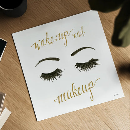 Wake Up and Make Up I by Marco Fabiano. Shown as a detailed flat fine art print, highlighting archival giclee quality. Available as an archival giclee rolled canvas, fine art paper, or poster print. SKU 46222a.