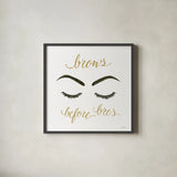 Wake Up and Make Up II by Marco Fabiano. Shown in a sleek black glass frame for a contemporary gallery look. Available as an archival giclee rolled canvas, fine art paper, or poster print. SKU 46223a.