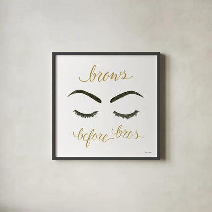 Wake Up and Make Up II by Marco Fabiano. Shown in a sleek black glass frame for a contemporary gallery look. Available as an archival giclee rolled canvas, fine art paper, or poster print. SKU 46223a.