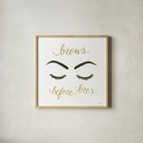 Wake Up and Make Up II by Marco Fabiano. Shown in a natural wood glass frame for a timeless modern aesthetic. Available as an archival giclee rolled canvas, fine art paper, or poster print. SKU 46223a.
