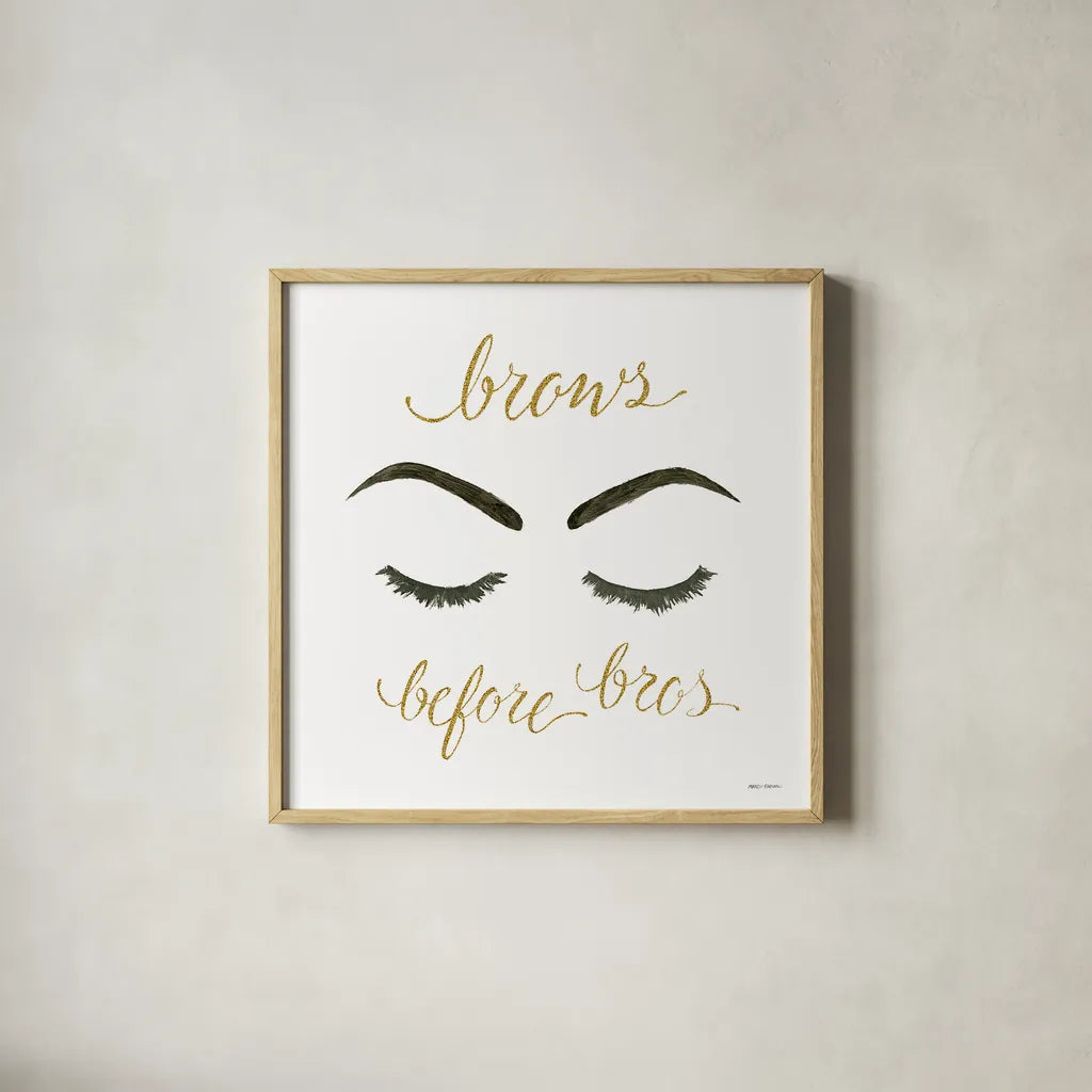 Wake Up and Make Up II by Marco Fabiano. Shown in a natural wood glass frame for a timeless modern aesthetic. Available as an archival giclee rolled canvas, fine art paper, or poster print. SKU 46223a.