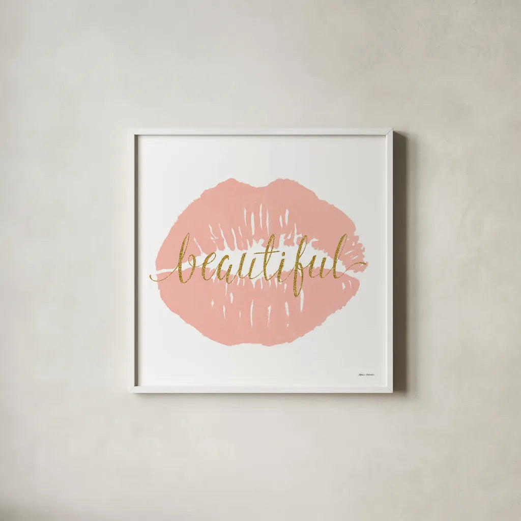 Wake Up and Make Up IV by Marco Fabiano. Shown in a crisp white glass frame for a clean and minimalist style. Available as an archival giclee rolled canvas, fine art paper, or poster print. SKU 46225a.