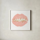 Wake Up and Make Up IV by Marco Fabiano. Shown in a crisp white glass frame for a clean and minimalist style. Available as an archival giclee rolled canvas, fine art paper, or poster print. SKU 46225a.