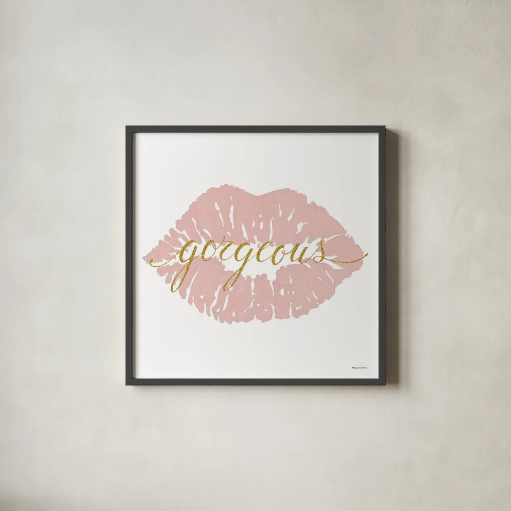 Wake Up and Make Up V by Marco Fabiano. Shown in a sleek black glass frame for a contemporary gallery look. Available as an archival giclee rolled canvas, fine art paper, or poster print. SKU 46226a.