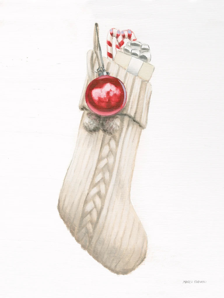 White Christmas Stocking by Marco Fabiano