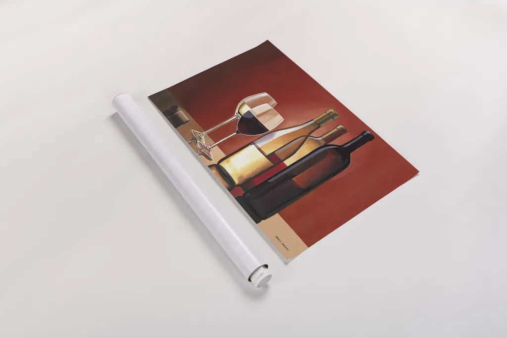 Wine Trio by Marco Fabiano. shown as a rolled paper print. Available as archival giclee rolled canvas, fine art paper, or poster print. SKU 11842i.