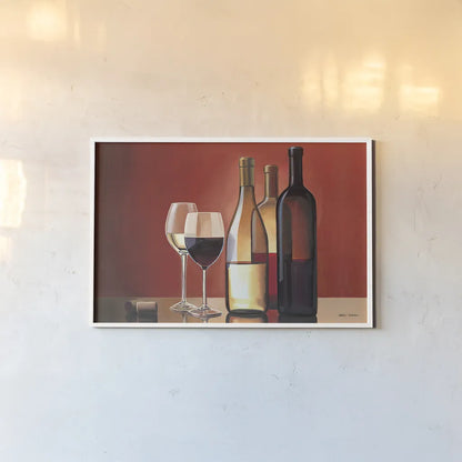 Wine Trio by Marco Fabiano. shown as a paper print in a white frame. Available as a archival giclee rolled canvas, fine art paper, or poster print. SKU 11842i.