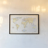 World Trekker I by Marco Fabiano. shown as a paper print in a black flame. Available as a archival giclee rolled canvas, fine art paper, or poster print. SKU 37227i.