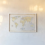 World Trekker I by Marco Fabiano. shown as a paper print in a white frame. Available as a archival giclee rolled canvas, fine art paper, or poster print. SKU 37227i.