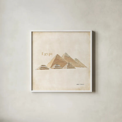 World Trekker IX by Marco Fabiano. Shown in a crisp white glass frame for a clean and minimalist style. Available as an archival giclee rolled canvas, fine art paper, or poster print. SKU 37235a.