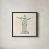 World Trekker VI by Marco Fabiano. Shown in a sleek black glass frame for a contemporary gallery look. Available as an archival giclee rolled canvas, fine art paper, or poster print. SKU 37232a.