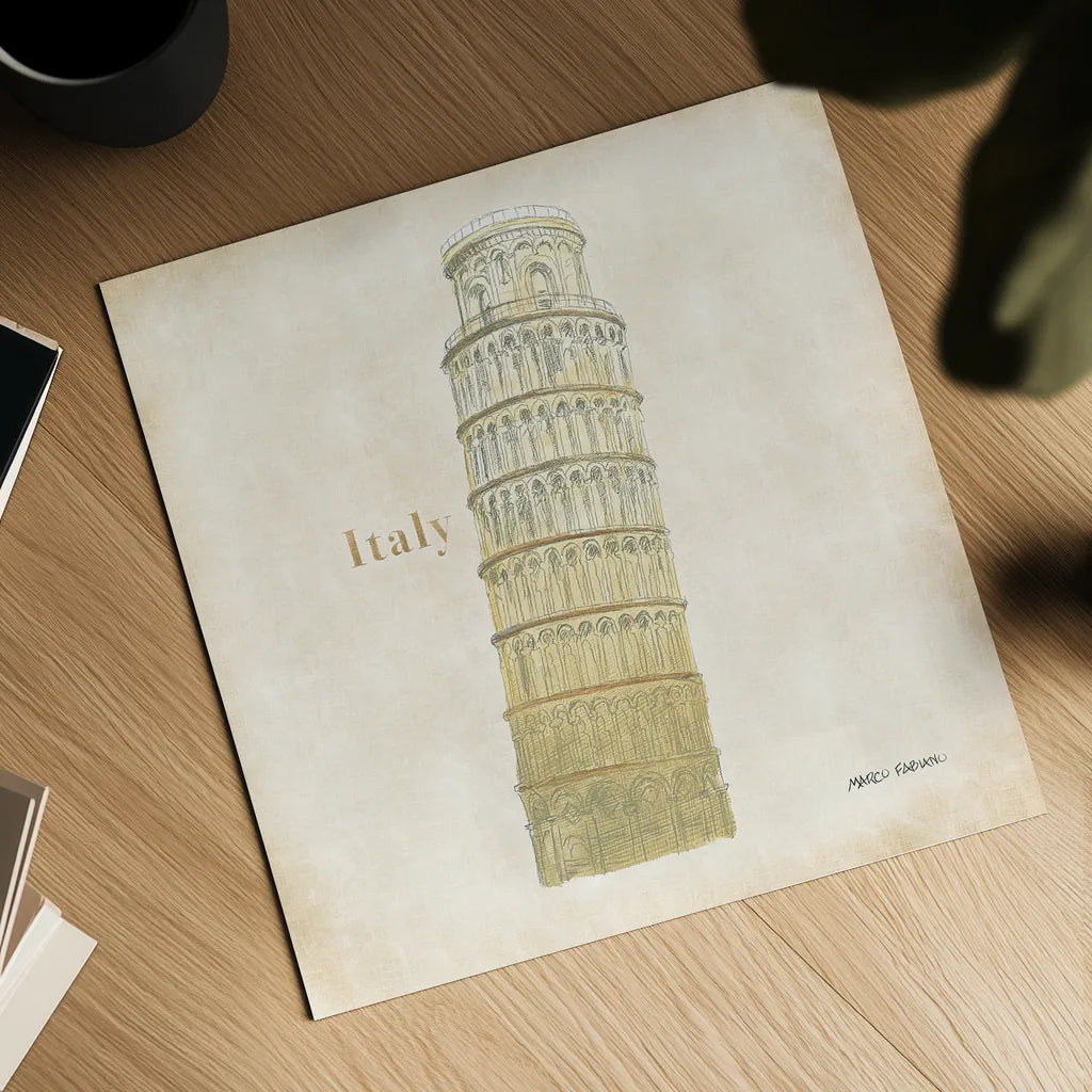 World Trekker VII by Marco Fabiano. Shown as a detailed flat fine art print, highlighting archival giclee quality. Available as an archival giclee rolled canvas, fine art paper, or poster print. SKU 37233a.