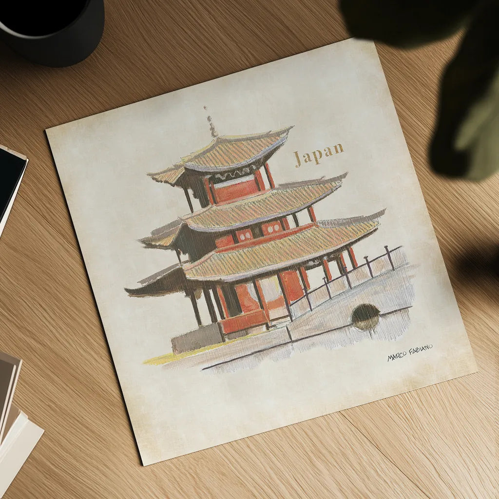 World Trekker VIII by Marco Fabiano. Shown as a detailed flat fine art print, highlighting archival giclee quality. Available as an archival giclee rolled canvas, fine art paper, or poster print. SKU 37234a.