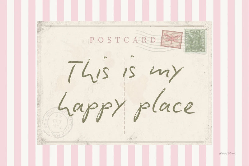 Happy Place Postcard v2 by Maria Titan
