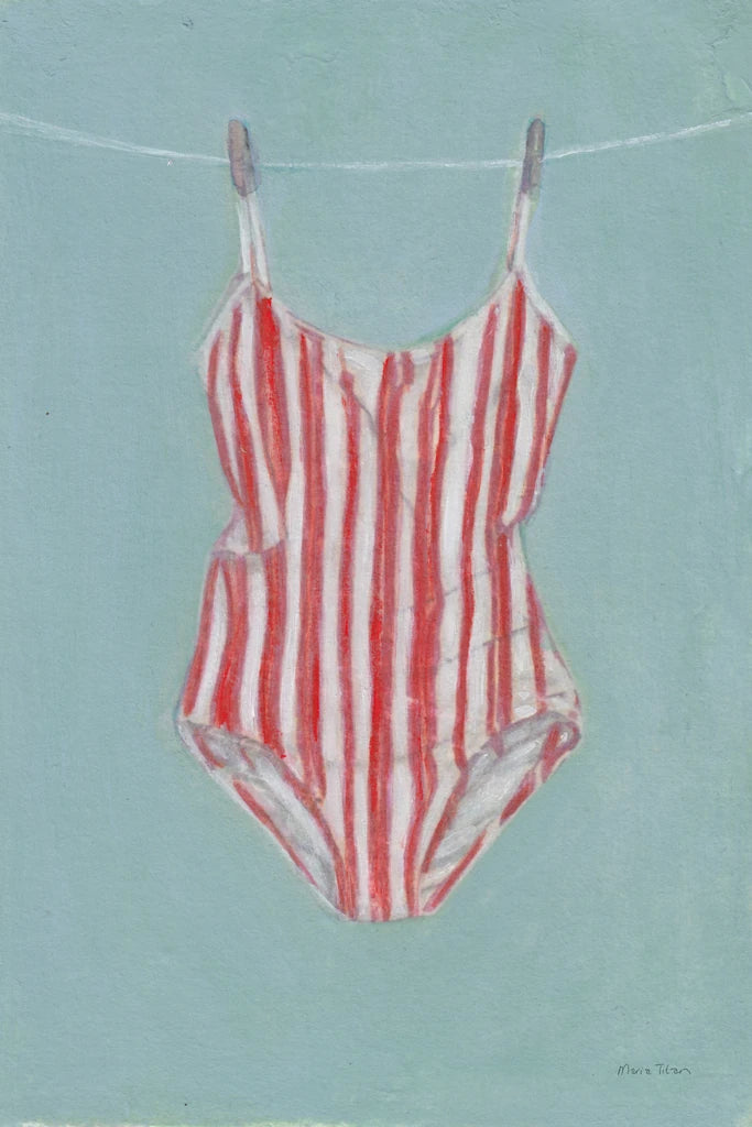 Striped Swimsuit II by Maria Titan