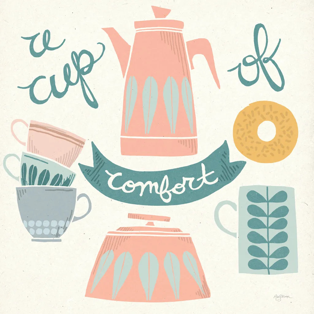 A Cup of Comfort Pastel by Mary Urban. SKU 56991a. Archival Giclee Fine art print for wall decor.