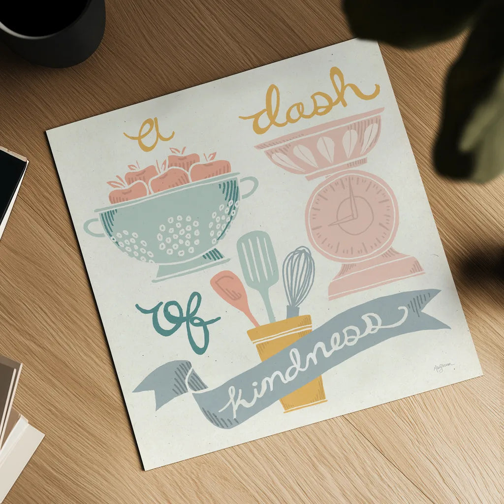 A Dash of Kindness Pastel by Mary Urban. Shown as a detailed flat fine art print, highlighting archival giclee quality. Available as an archival giclee rolled canvas, fine art paper, or poster print. SKU 56992a.